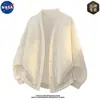 Sudadera cárdigan de punto de alta calidad marca NASA, para hombre, otoño, casual, corte holgado, top moderno versátil