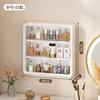 Estante de Almacenamiento para Baño Caja de Almacenamiento de Cosméticos Montada en la Pared Sin Perforaciones Lavabo Montado en la Pared Gabinete de Almacenamiento Impermeable