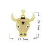 Acessórios para joias DIY série óleo gota pingente colar pingente com zircônia microcravejada acessórios banho de ouro 18K real