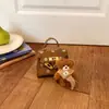 Mini Bolso Kelly Estilo Coreano para Niños 2026 Nuevo Otoño/Invierno Personalidad Moda Padre-Hijo Sobre Rojo Bolso de Princesa para Niñas
