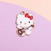 Acessórios de Desenho Animado Hello Kitty da Amazon Pingente Gato Fofo com Gotejamento de Óleo Violino Pingente de Liga Chaveiro DIY