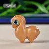 Colgante de Caballo Tang Pequeño Tallado en Madera Arcoíris, Colgante de Caballo de Palo de Rosa Sándalo Verde, Llavero DIY de Ébano Sándalo Morado