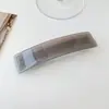 Pinza para el cabello de forma rectangular placa de acetato pinza de resorte de una palabra pinza para recogidos accesorios para el cabello de nicho tocado para mujeres