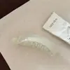 Presilha de cabelo tipo banana de tecido, simples e volumosa, tamanho grande, adequada para o trajeto diário, estilo gentil e despojado, presilha de cabelo vertical de acrílico