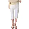 Shorts de Mezclilla Cropped Elásticos de Verano 2026 Estilo Coreano de Cintura Alta Adelgazantes con Bolsillo Dobladillo Dividido Versátil para Mujer