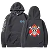 ONE PIECE ONE PIECE Monkey D. Sudadera con Capucha y Estampado Térmico 2D Divertida de Luffy Transfronteriza