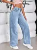 Jeans Reto com Caimento Retro para Mulheres 2025 Novo Solto de Perna Larga Longo Tendência
