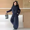 Conjunto de outfit de otoño para niñas 2026 estilo nuevo para niños mayores, conjunto de dos piezas de moda y elegante, top y pantalones de pierna ancha