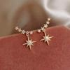 Cao Shi Aretes versátiles de ocho estrellas franceses aretes de estrella simples y compactos para el día a día para mujer 2022 Nuevos aretes de moda