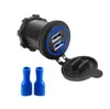 Cargador de coche/moto/barco modificado con doble puerto USB de 2.1A, cargador de teléfono para coche