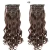 Extensões de Cabelo Femininas Europeias e Americanas Tipo Presilha Bb, Conjunto de Sete Peças, Extensões de Cabelo Longo Cacheado Ondulado Grande, Perucas de Extensões de Cabelo Cacheado Longo Naturais Invisíveis