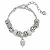 Pulsera Panjia Acero Inoxidable Acero de Titanio Pulsera Pulsera Aleación con Goteo de Aceite Cristal Cuentas de Agujero Grande Colgante de Cisne DIY Pulsera de Mano