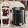 Cubo de basura de lujo para el hogar con tapa, diseño elegante para sala de estar, dormitorio, baño, sellado y a prueba de olores, cubo de basura con tapa de apertura por pedal