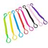 Fabricantes produzem fivela de lâmpada de plástico corda de mola cor plástico corda elástica telescópica bola de bater infantil chaveiro