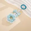 Llavero de Nudo de Lazo de Color Chapado Fresco y Versátil Colgante Pequeño Dopamina Tejido a Mano Flor de Perla Colgante para Bolso