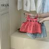 [Lima] Camisola Bordada para Niñas Coreanas Chaleco de Cereza para Niñas Traje de Shorts de Mezclilla Estilo Extranjero Moderno