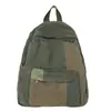 Mochila para mujer estilo retro japonés, lona lavada, bloques de color, con efecto de caída, mochila casual para estudiante