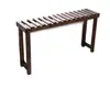 Estante para flores de balcón, estante para flores de exterior carbonizado, macetero de madera, jardinera de un solo nivel para jardín, estante de pared, decoración del hogar, estante para manualidades, otros