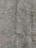 Novo Tecido Bordado com Malha Elástica 3+3mm Padrão Concavo de Pele de Cobra Moda Vestido Superfície Bordada com Lantejoulas de Designer de Luxo