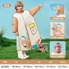 Impermeable Infantil con Diseño de Dibujos Animados y Espacio para Mochila, Adecuado para Estudiantes de Primaria, Senderismo, Protección contra Lluvia Fuerte, Ropa Impermeable para Niños de Preescolar, Poncho de Lluvia para Todo el Cuerpo