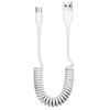 Cable de datos de resorte para automóvil compatible con carga súper rápida de 66 W, cable de carga USB, almacenamiento elástico para carga flash mijo