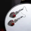 Brincos de Beleza Oriental Estilo Chinês Brincos Longos com Franjas Retrô de Alta Qualidade Ganchos de Orelha Sem Lóbulo Perfurado para Mulheres Outono e Inverno