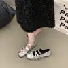 Sapatos Rasos de Couro Super Macio com Salto Escondido Moda Feminina Novo Estilo Verão com Saias Estilo Ballet Mary Janes Sapatinhos de Couro