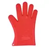Ventas Directas de Fábrica Guantes de Silicona de Cinco Dedos con Patrón de Tres Caracteres Horizontal y Vertical para Cocina, Horno, Anti-quemaduras, Horno de Microondas, Aislamiento Térmico y Resistencia a Altas Temperaturas