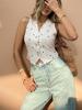 Desejo transfronteiriço AliExpress comércio exterior temperamento feminino roupas 2025 verão europeu e americano colete curto cardigã fino casaco