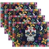 Amazon Más Vendido Posavasos de Muerto Día de Muertos Halloween Nuevo Producto Serie Calavera Tapete Transfronterizo para Mesa