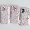 Popular Fofa Textura de Couro Kt Melody Adequado para Capa de Celular Apple 17Promax Iphone16 Desenho Animado 15 Coreano 14