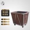 Carro de recogida de ropa sucia de acero inoxidable grueso para servicio de habitaciones de hotel, con cesta cónica