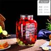 En stock Cubo de Vidrio Transparente Engrosado de Fábrica para Coca-Cola Contenedor Cubo para Bebidas Frías Jugo Cubo para Vino con Grifo Tarro para Enzimas