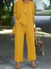 Traje para Mujer 2023 Otoño e Invierno Nuevo de Moda Estilo Occidental Piernas Anchas Adelgazante de Moda Talla Grande Traje de Tres Piezas para Mujer