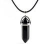 Desejo pedra natural hexagonal pilar pingente europeu e americano moda natural cristal hexagonal pilar bala pilar hexagonal colar