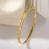 Pulsera Trendy de Metal Hueco con Forma de Herradura y Flor Estilo Francés, Joyería de Moda de Alta Gama, Pulsera Estilo Francés