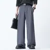 2810 Nuevos Pantalones Casuales de Primavera y Verano para Hombre Estilo Hong Kong Sueltos Estilo Japonés Marca de Moda Pantalones Pequeños para Jóvenes Piernas Anchas y Pies Anchos