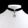 Collar de Terciopelo Negro Gótico Punk Oscuro de Halloween Europeo y Americano Retro Calavera