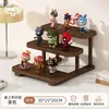 Prateleira de Armazenamento para Mesa Suporte para Exibição de Figuras Prateleira de Armazenamento em Camadas para Copos de Água Conjunto de Chá Organizador Pequeno em Camadas para Mesa de Escritório