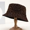 Chapéu de Pescador Estilo Retrô com Estampa de Leopardo para Mulheres no Outono Viagem Chapéu de Bacia Quente para Cobrir o Rosto Chapéu Plano para Mulheres Versátil Chapéu Bucket