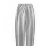 Pantalones de chándal holgados unisex para deportes al aire libre, de algodón peinado resistente, engrosados, de pierna recta con puños, pantalones cálidos de invierno