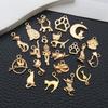 Cross-border venda quente kc ouro liga gato animal série pingente pingente pingente diy pulseira colar brincos jóias acessórios