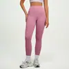 Pantalones Básicos Morados y de Durazno Ropa de Yoga Pantalones de Yoga de Cintura Alta Levanta Glúteos para Mujer Ajustados Deportivos Fitness Pantalones Largos Mt20