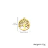 10 Piezas/Paquete Alas Flor de Loto Pájaro Trébol de Cuatro Hojas Corazón Ángel Madre Palmera Caracola Colgante de Acero Inoxidable