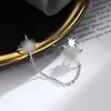 Pendientes de Estrella Sin Agujeros en las Orejas Nicho Lujo Ligero Diamante Brillante Integrado Celebridad de Internet Personaje de Arroz Super Brillantes Estrella de Ocho Picos Pendientes para Hélice de Oreja para Mujer