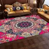 Alfombra retro persa para sala de estar estilo étnico manta para mesa de café sofá hogar área grande manta completa para dormitorio mesita de noche