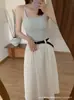 Novo Top Cropped Sexy de Alcinha Estilo Coreano em Cor Sólida com Bojo, Decote Quadrado, Modelagem Justa, Costas Abertas, Emagrecedor