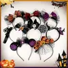 Faixa de Cabeça de Abóbora de Halloween para Mulheres, Adereço de Cabelo Engraçado para Festa, Adereços de Atmosfera para Fantasia de Cosplay, Decorações de Presilha de Cabelo