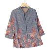 Vestido de abuela, camisa de verano de estilo extranjero, vestido de madre de 70 años con mangas de siete puntos para mujeres de mediana edad y mayores, camisa fina de señora mayor