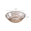 Nuevo Plato de Fruta Transparente en Stock para Uso Doméstico, Charola de Fruta para Mesa de Café en Sala de Estar, Plato de Lujo Ligero para Bocadillos y Dulces, Venta al por Mayor desde el Fabricante